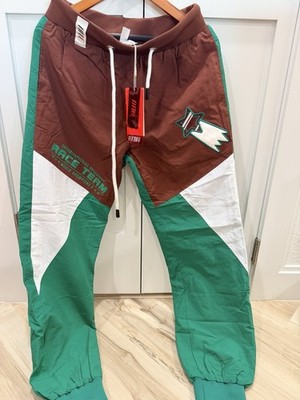 Fifth Loop International Speedway Race Team Mens Green/Brown Joggers Size S NWT