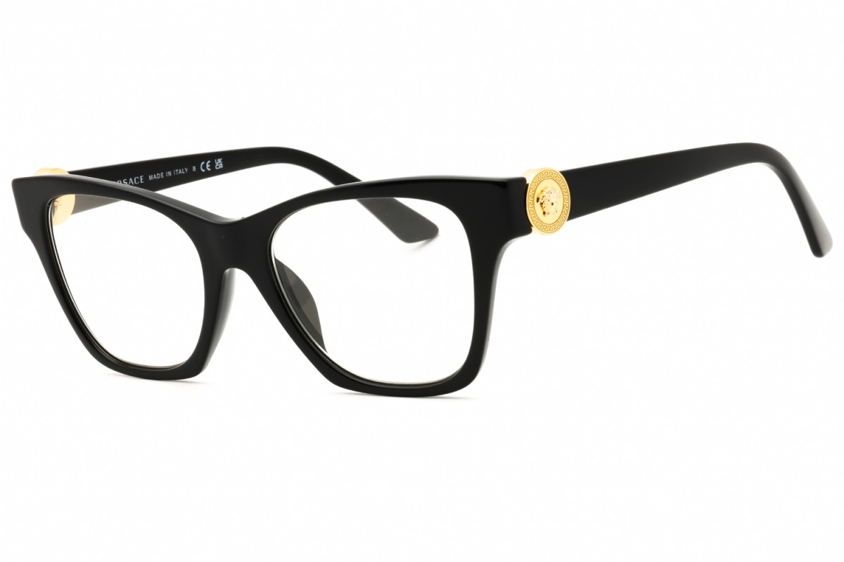 NEW Versace VE3341U GB1 Black 52mm Eyeglasses