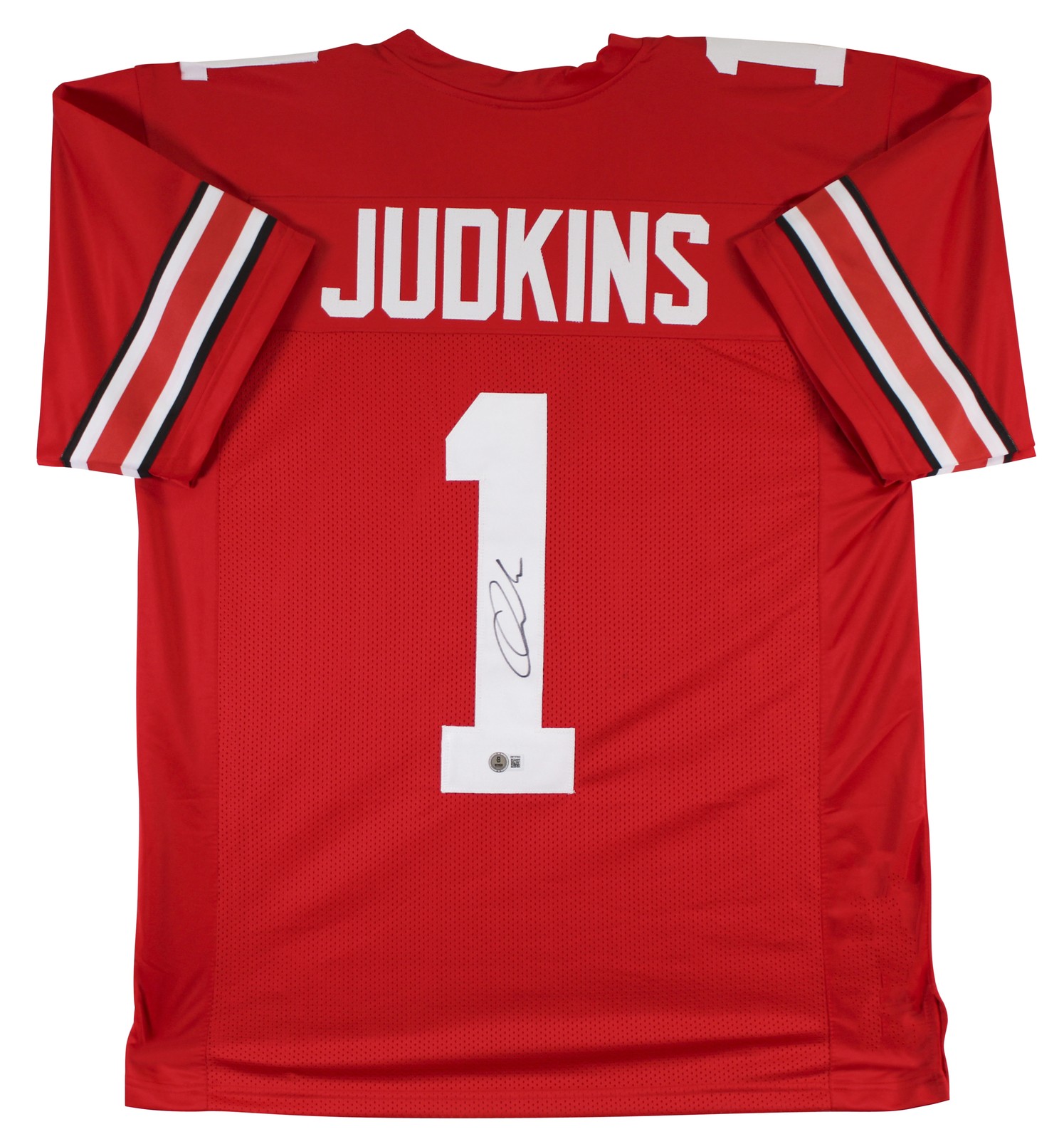 Quinshon Judkins Autographed Signed Ohio State Buckeyes Ohio State Authentic Red Pro Style Jersey BAS Witnessed 