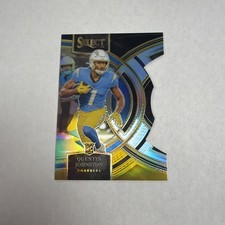 2023 Prism Select Quentin Johnson black& Yellow Diecut - LA Chargers Rookie #196