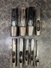 Lot Of 9 Vintage C.S. Osborne Leather Round Punches Punch Some Damaged