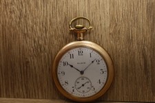 1896 Antique ELGIN Pocket Watch Grade 73 Model 5 18s 7j Openface Nickel Silver