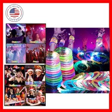 48 Pack LED Light Up Bracelets, Glow in the Dark Party Supplies, 6 Color Glow...