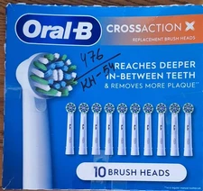 Oral-B CrossActionX Electric Toothbrush Replacement Brushes,10 sealed heads, OB