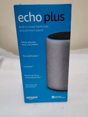  Amazon Echo Plus (2nd Gen) Smart Speaker with Alexa |  Charcoal New Open Box