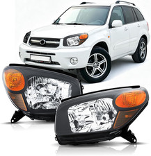 Headlights Assembly Compatible With 2004 2005 Toyota Rav4 Halogen Type Headlamp