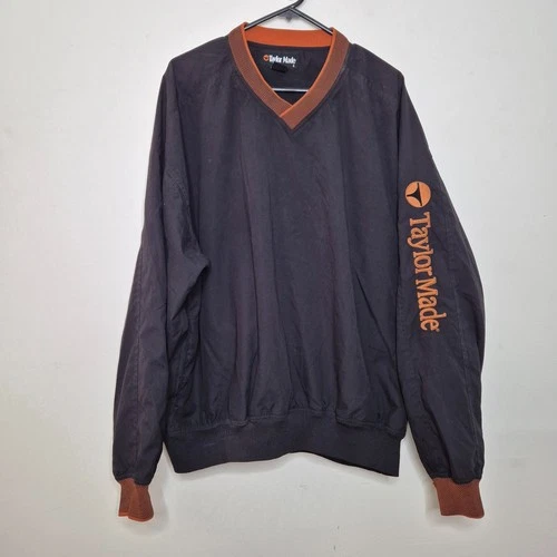 VTG TaylorMade Golf Windbreaker L/S Pullover Jumper Men's Size L 1990's
