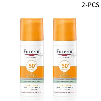 2XEucerin Oil Control Sun Gel-Cream Dry Touch SPF50+  50ml FREE SHIPPING