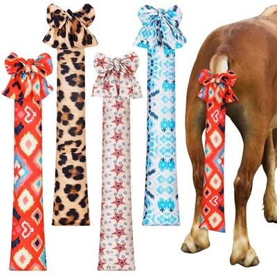 Bulyoou 4 Pcs Horse Tail Bag Stretchy 22'' Breathable with 2 Strands to Keep C...