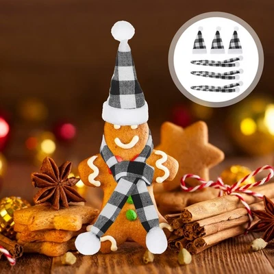 3 Sets Wine Bottle Mini Scarves Hats Christmas Wine Bottle Ornaments - Image 1 of 4