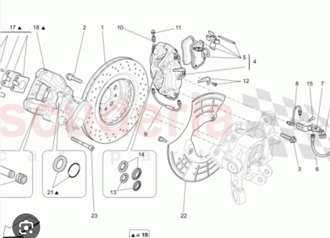 New PARKING BRAKE CALIPER For Maserati Ghibli, Levante, MC20 Part # 673011644