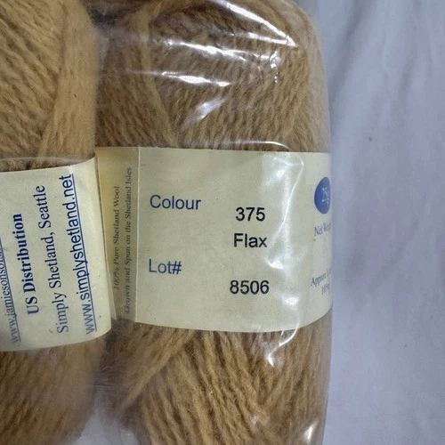 Jamieson's of Shetland Spindrift 100% Wool Yarn 8 Skeins Flax Birch 252 375 image 3