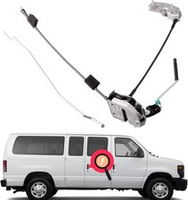 Door Latch Assembly W/Cable Rod for Ford E150 E250 E350 Econoline Van Side Door