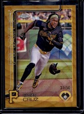 2025 Topps Chrome Oneil Cruz Gold Wave Refractor #/50 Pirates
