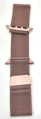 iTouch Rose Gold Milanese Mesh Band for Apple Watch 42mm 44mm Magnetic Strap