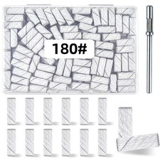 100 Pcs 180 Grit White Small Sanding Bands Nail Drill Bit,Nail Drill...