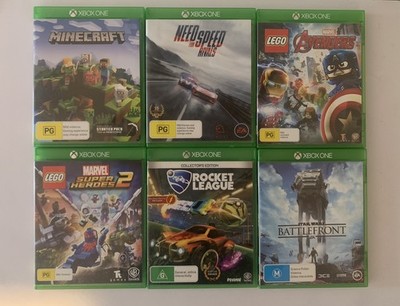6-Xbox One Game Bundle In *VGC Minecraft NFS LEGO Marvel Rocket League Star Wars