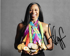 * ALLYSON FELIX * signed 8x10 photo * USA OLYMPIC GOLD MEDAL TRACK FIELD * COA *