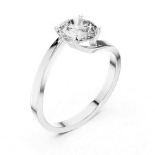 Lovely Twisted Vine Engagement Ring 1.00 Ct Round Diamond Created Certified Z043