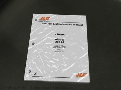 JLG 260-25 Scissor Lift Service Manual Repair Shop Book