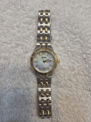 Fossil Blue Women's Two-Tone Stainless Steel Quartz Watch Mother of Pearl Dial