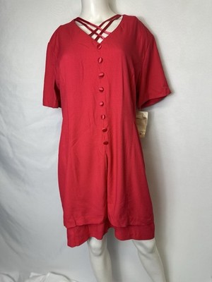 Vintage 90s Red  DJ & Co By Dawn Joy Size 13 Dress NWT