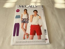 6930 MCCALLS Sew Pattern MISSES FLAT FRONT SHORTS/PANTS SIZES 14-22 UNCUT EASY