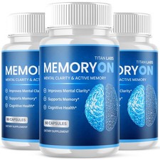  3 Pack MemoryOn Pill Nootropic Natural Brain Supplement Memory On 180 Capsules