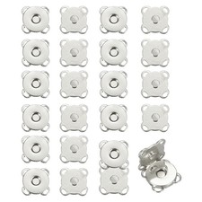 12 Set Silver Magnetic Snap Button 10mm Plum Blossom Snaps Closure for DIY Craft