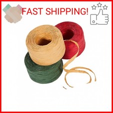 Sooez 3 Roll Raffia Ribbon String, 984 Feet Wrapping Raffia Paper String Ribbon