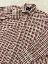 Wrangler Western Pearl Snap Shirt Men s XL Long Sleeve Plaid Red White Cowboy