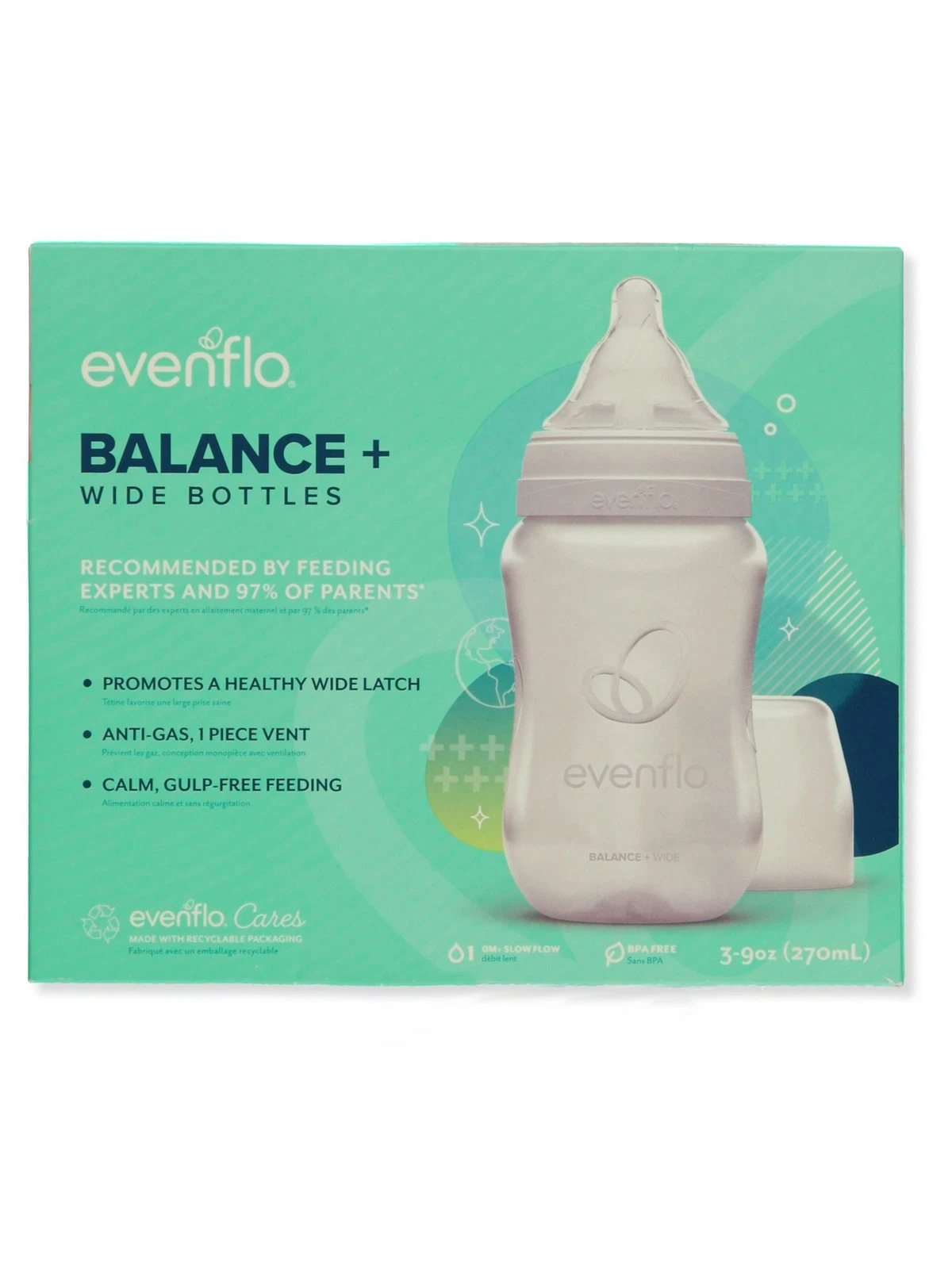 Evenflo Baby 3-Pack Baby Bottles Color: white Size: one size