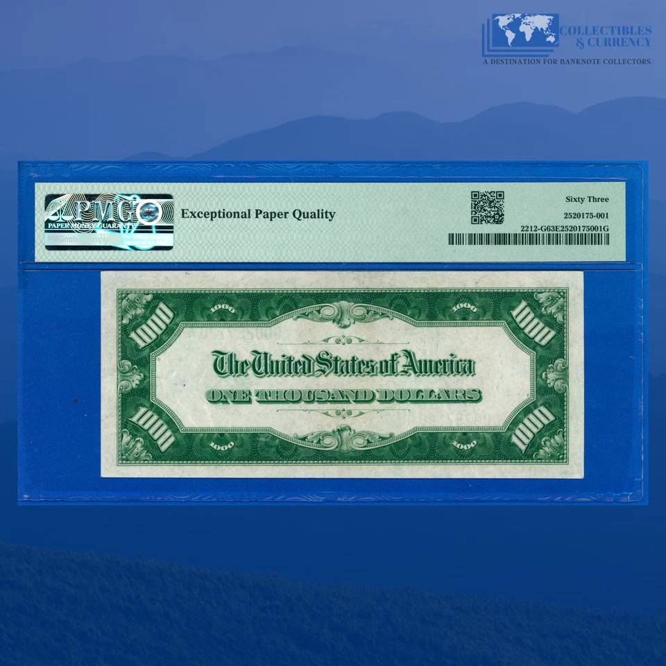 Fr.2212-G 1934a $1000 One Thousand Dollars FRN Chicago, PMG CU 63 EPQ #57120 - Image 2 of 3