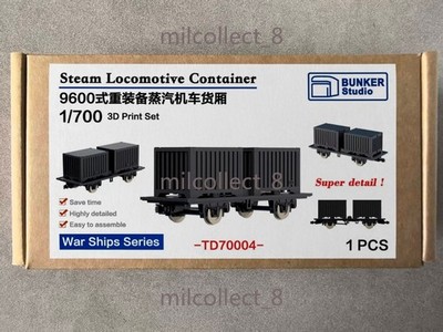 BUNKER TD70004 1/700 9600 Steam Locomotive Container Set 3D Print Model Kit DIY