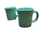 Lot of 2 Fiesta Fiestaware Teal Aqua Tapered Coffee Mug