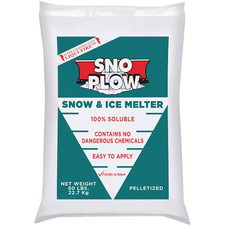Sno Plow Ice Snow Melt Pellets Deicer and Snow Removal for Driveway, 50 Lbs