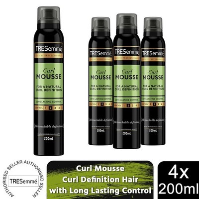 TRESemme Curl Definition Haarmousse mit langanhaltender Kontrolle, 4x à 200ml