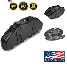 Archery Bow Case Lockable Hard Case Padded Storage Holds 6 Arrows