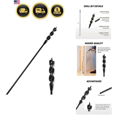 54-Inch Flexible Installer Drill Bit for Pulling Wires, 3/4'' Auger with Screw...