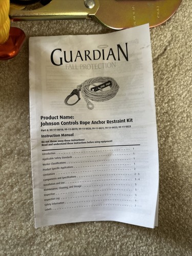 Guardian Fallschutz Lineman’s Kit Rucksackgurt Seilhaken M/L - Bild 7 von 16
