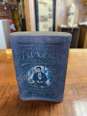 patterson's tuxedo tobacco tin Vintage Patterson’s Tuxedo Tobacco Empty Tin Features Flip Top Lid