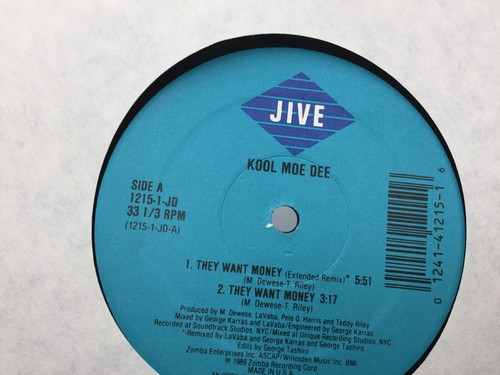 Kool Moe Dee -They Want Money 12" Vinyl Mix Single (1989) In Cover 33rpm Record - Picture 8 of 12
