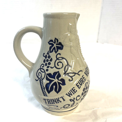 TrinkT Wie Eure Vater Aus Stein Den Wein West German Pitcher Gerz Stoneware