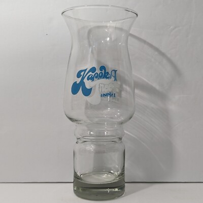 Vintage Kapok Tree Inn Peter Pan Inn Hurricane Tiki Glass Urbana MD 1975 8.5''