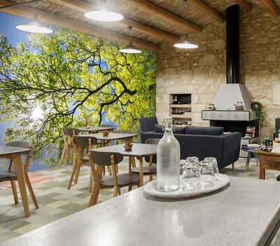 3D Green Tree Branch 1371 Wallpaper Mural Paper Wall Print Indoor Murals CA Coco