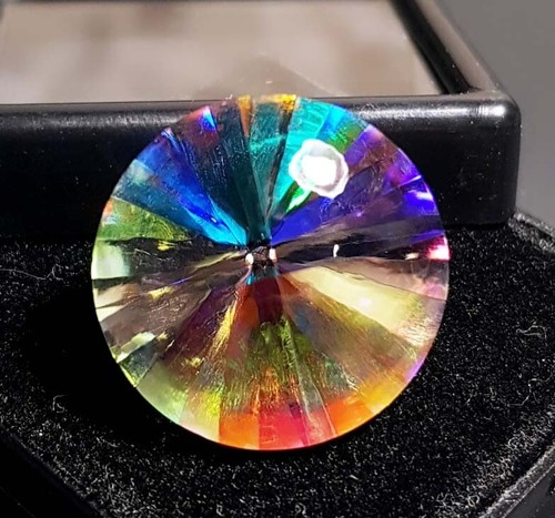 100 % Natural Mystic Multi Colour Round Fancy Gemstone 21x21x18mm 36Ct - Picture 3 of 6