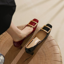 Roger Vivier Women's Patent Leather Block Heels with Low Heels