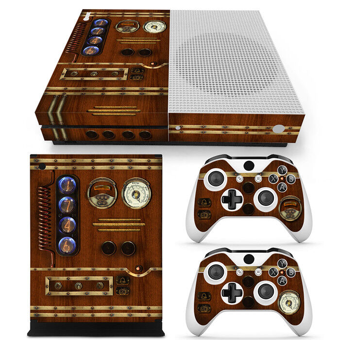 Xbox One S Console Skin Decal Sticker Old Clock Time Machine Custom Design Set-image