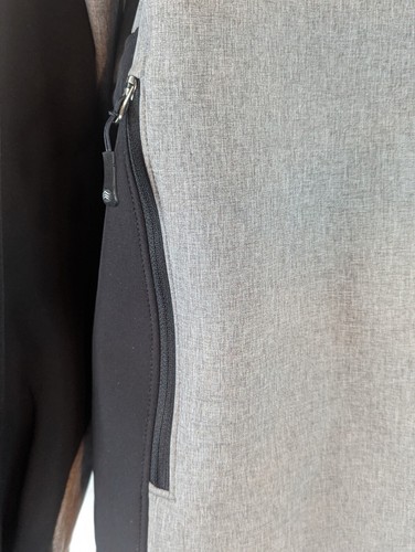 Solaris Men's Long Sleeve Jacket 2XL Full Zip Soft Shell Fleece Lined Gray/Black - Picture 6 of 12