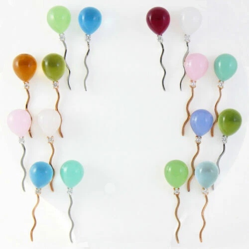 Orecchini di lusso con gemme multicolore in argento sterling zircone